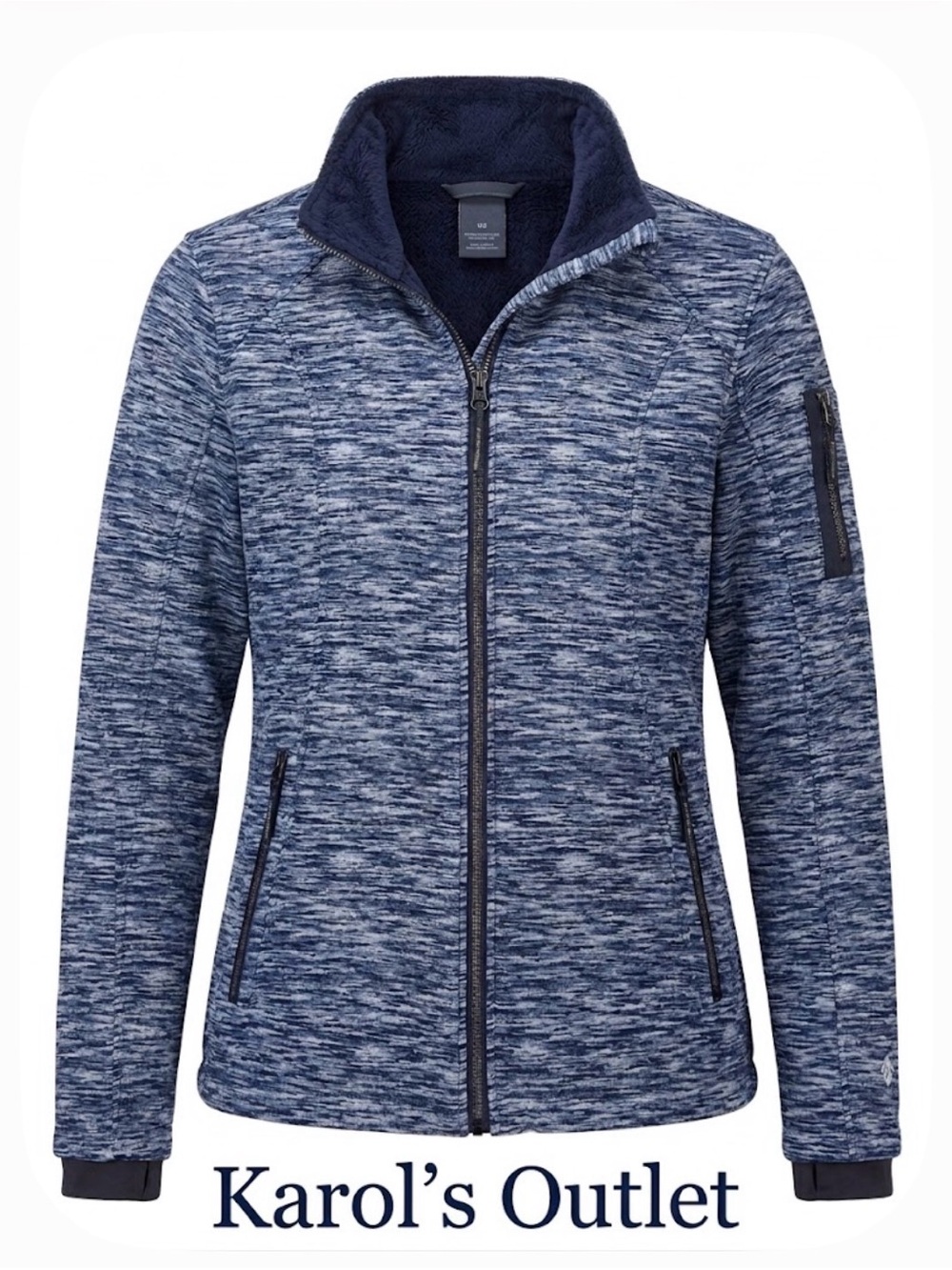FREE COUNTRY Space-Dye Jacket Women’s M Heathered Blue